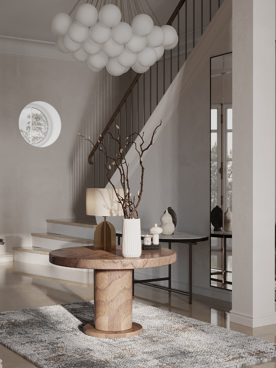 Дизайн проект дома во Франции мы сделали в современном классическом стиле. 